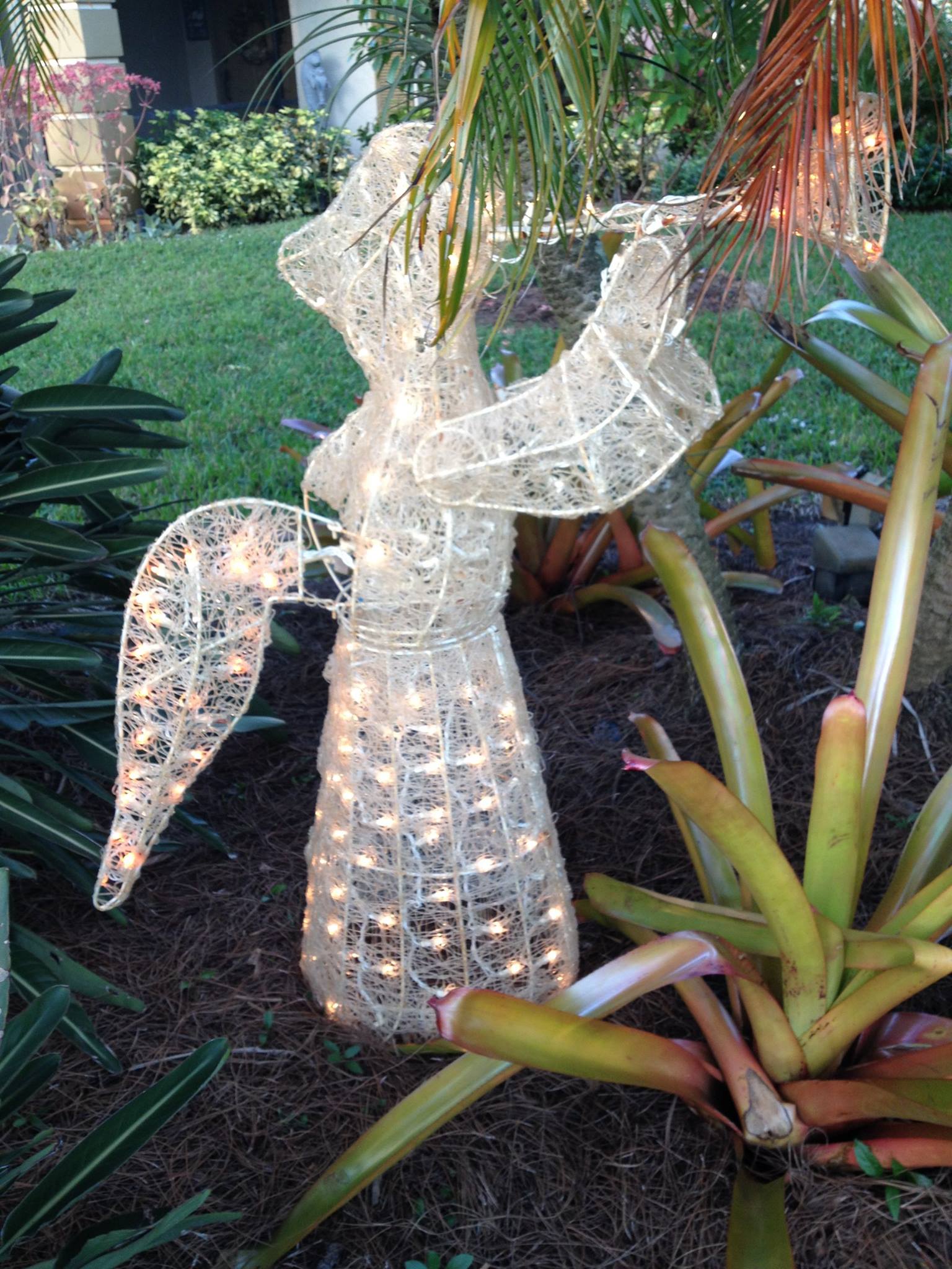 Warm White M5 LED Christmas Lights on White Wire